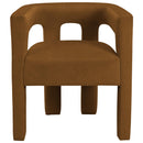  Color_Saddle -- Athena Saddle Velvet Upholstered Dining Chair IMAGE 5
