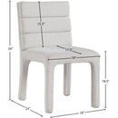  Color_Cream -- Kai Cream Boucle Fabric Upholstered Dining Chair IMAGE 8