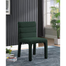  Color_Green -- Kai Green Boucle Fabric Upholstered Dining Chair IMAGE 2