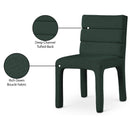  Color_Green -- Kai Green Boucle Fabric Upholstered Dining Chair IMAGE 9