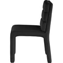  Color_Black -- Kai Black Velvet Upholstered Dining Chair IMAGE 4