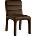  Color_Brown -- Kai Brown Velvet Upholstered Dining Chair IMAGE 1