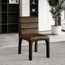  Color_Brown -- Kai Brown Velvet Upholstered Dining Chair IMAGE 2