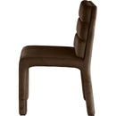  Color_Brown -- Kai Brown Velvet Upholstered Dining Chair IMAGE 4