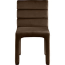  Color_Brown -- Kai Brown Velvet Upholstered Dining Chair IMAGE 5