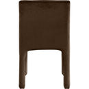  Color_Brown -- Kai Brown Velvet Upholstered Dining Chair IMAGE 6