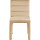  Color_Camel -- Kai Camel Velvet Upholstered Dining Chair IMAGE 5