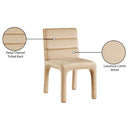  Color_Camel -- Kai Camel Velvet Upholstered Dining Chair IMAGE 9