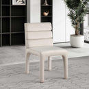  Color_Cream -- Kai Cream Velvet Upholstered Dining Chair IMAGE 2