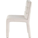  Color_Cream -- Kai Cream Velvet Upholstered Dining Chair IMAGE 4