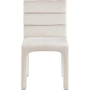  Color_Cream -- Kai Cream Velvet Upholstered Dining Chair IMAGE 5