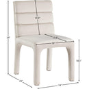  Color_Cream -- Kai Cream Velvet Upholstered Dining Chair IMAGE 8