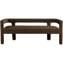  Color_Brown -- Athena Brown Velvet Upholstered Bench IMAGE 4
