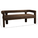  Color_Brown -- Athena Brown Velvet Upholstered Bench IMAGE 6