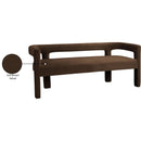  Color_Brown -- Athena Brown Velvet Upholstered Bench IMAGE 7