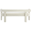  Color_Cream -- Athena Cream Velvet Upholstered Bench IMAGE 3