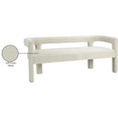  Color_Cream -- Athena Cream Velvet Upholstered Bench IMAGE 7