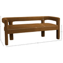 Color_Saddle -- Athena Saddle Velvet Upholstered Bench IMAGE 6