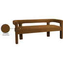  Color_Saddle -- Athena Saddle Velvet Upholstered Bench IMAGE 7