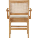  Color_Cream/ Natural -- Abby Cream Vegan Leather Upholstered Dining Arm Chair IMAGE 2