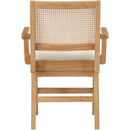 Meridian Abby Cream Vegan Leather Dining Arm Chair IMAGE 2