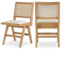 Color_Cream/ Natural -- Abby Cream Vegan Leather Upholstered Dining Side Chair IMAGE 1