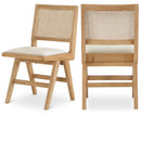  Color_Cream/ Natural -- Abby Cream Vegan Leather Upholstered Dining Side Chair IMAGE 1