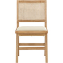  Color_Cream/ Natural -- Abby Cream Vegan Leather Upholstered Dining Side Chair IMAGE 4