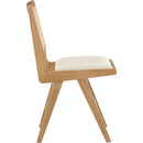  Color_Cream/ Natural -- Abby Cream Vegan Leather Upholstered Dining Side Chair IMAGE 5