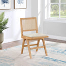  Color_Cream/ Natural -- Abby Cream Vegan Leather Upholstered Dining Side Chair IMAGE 8