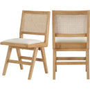  Color_Cream/ Natural -- Abby Cream Vegan Leather Upholstered Dining Side Chair IMAGE 9