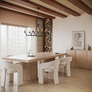 Color_Cream -- Rendition Cream Fabric Upholstered Dining Chair IMAGE 2