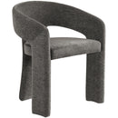 Meridian Rendition Grey Plush Fabric Dining Chair IMAGE 1