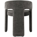 Meridian Rendition Grey Plush Fabric Dining Chair IMAGE 3