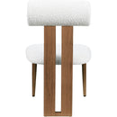  Meridian Dario Cream Boucle Fabric Upholstered Dining Chair IMAGE 2