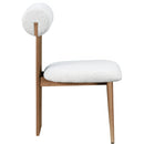  Meridian Dario Cream Boucle Fabric Upholstered Dining Chair IMAGE 5