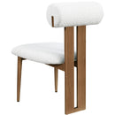  Meridian Dario Cream Boucle Fabric Upholstered Dining Chair IMAGE 6
