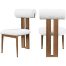  Meridian Dario Cream Boucle Fabric Upholstered Dining Chair IMAGE 9