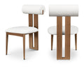  Color_Cream/ Walnut -- Meridian Dario Dining Chair IMAGE 1