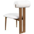  Color_Cream/ Walnut -- Meridian Dario Dining Chair IMAGE 6