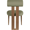 Meridian Dario Green Vegan Leather Dining Chair IMAGE 2