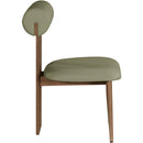  Color_Green/ Walnut -- Dario Green Vegan Leather Upholstered Dining Chair IMAGE 5