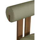  Color_Green/ Walnut -- Dario Green Vegan Leather Upholstered Dining Chair IMAGE 6