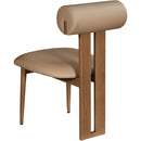 Color_Tan/ Walnut -- Dario Tan Vegan Leather Upholstered Dining Chair IMAGE 6