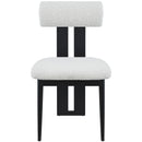 Meridian Dario Cream Boucle Fabric Dining Chair IMAGE 4