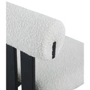  Color_Black/ Cream -- Dario Cream Boucle Fabric Upholstered Dining Chair IMAGE 7