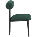  Color_Green -- Dario Green Boucle Fabric Upholstered Dining Chair IMAGE 5