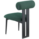  Color_Green -- Dario Green Boucle Fabric Upholstered Dining Chair IMAGE 6