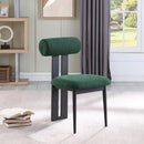  Color_Green -- Dario Green Boucle Fabric Upholstered Dining Chair IMAGE 8