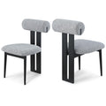 Color_Grey -- Dario Grey Boucle Fabric Upholstered Dining Chair IMAGE 1